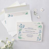 Nautical Border Rehearsal Dinner Invitations French Blue Signature Blank