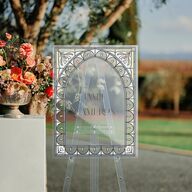 Church Stained Glass Acrylic Welcome Sign Medium Moody Blue Standard Acrylic M Welcome