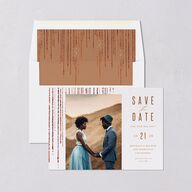 Classic Cascade Save The Date Cards Snow Signature smooth Blank No