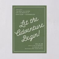 Happy Campers Wedding Invitations Deep Olive Signature Blank No