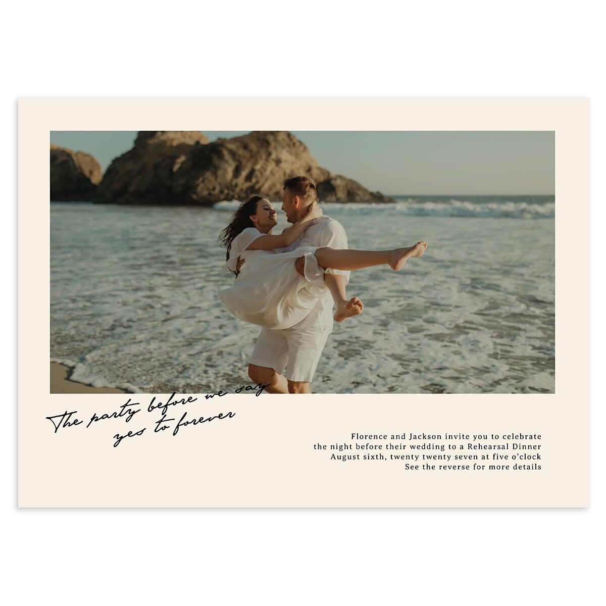 Vintage Film Rehearsal Dinner Invitations