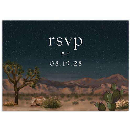 Desert Cactus Wedding Response Cards Licorice Signature Standard