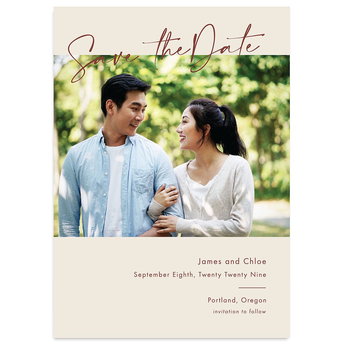 Simple Script Save The Date Cards