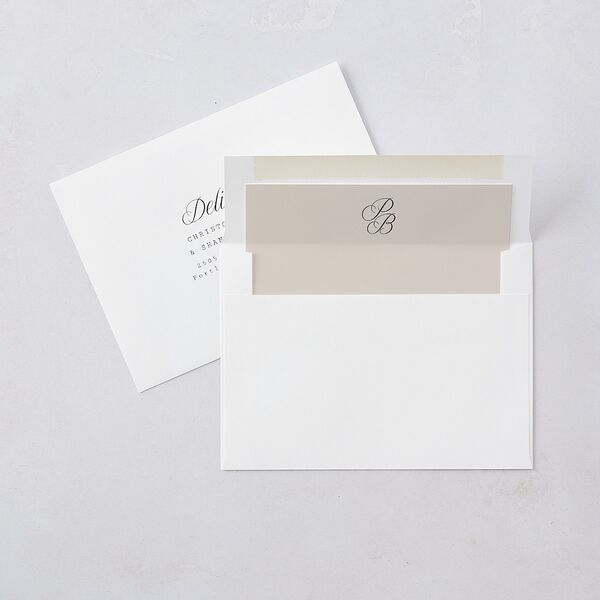 Vintage Script Wedding Invitations Midnight Signature Blank No Standard