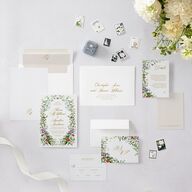 Opulent Garden Wedding Invitations Scottish Green Signature Blank No Standard