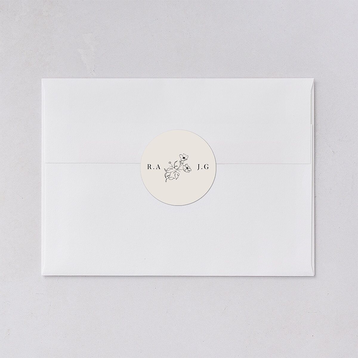 Elegant Minimal Wedding Stickers Champagne Circle
