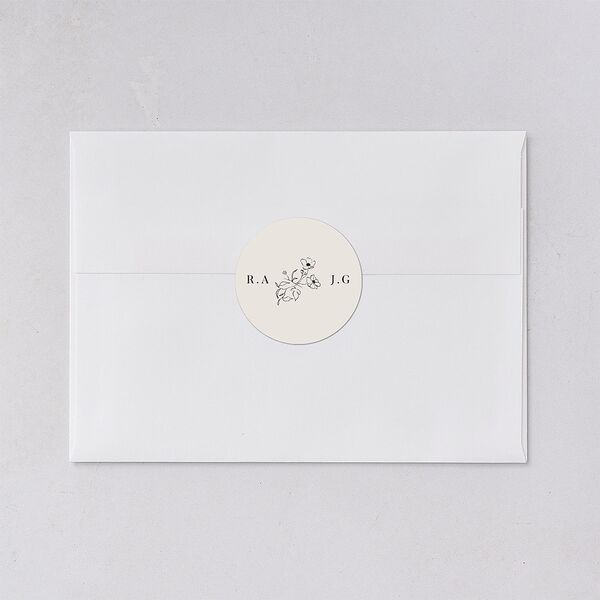 Elegant Minimal Wedding Stickers Champagne Circle