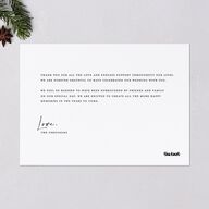 Scripted Thanks Holiday Cards Pure White Signature Blank Standard Landscape