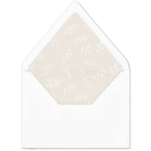 Leafy Garland Foil Euro Envelope Liners Champagne Luxe