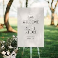The Night Before Cosmopolitan Standard Welcome Sign Large Champagne Standard Indoor Foam Core L Welcome