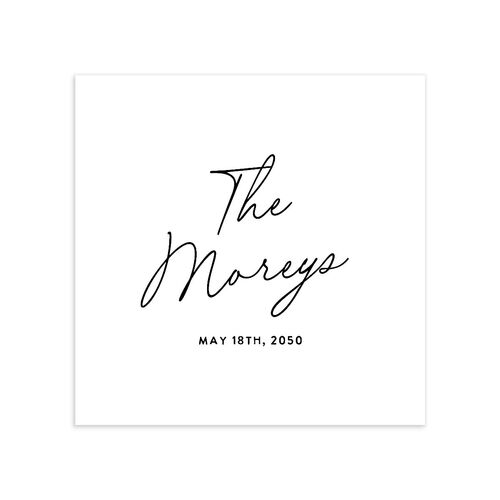 Hand Drawn Wavy Border Cocktail Napkins Pure White Napkin Uncoined