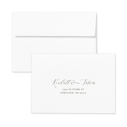 Muted Floral Wedding Response Card Standard Envelopes White Burgundy Return Address Signature Standard