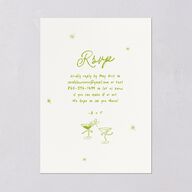Whimsical Dancing Cocktails Engagement Party Invitations Pear Signature Blank Standard
