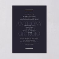 Gilded Bold Wedding Invitations Gold Navy Signature Blank No Standard