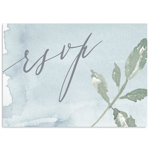 Dusted Calligraphy Wedding Response Cards Slate Signature Standard