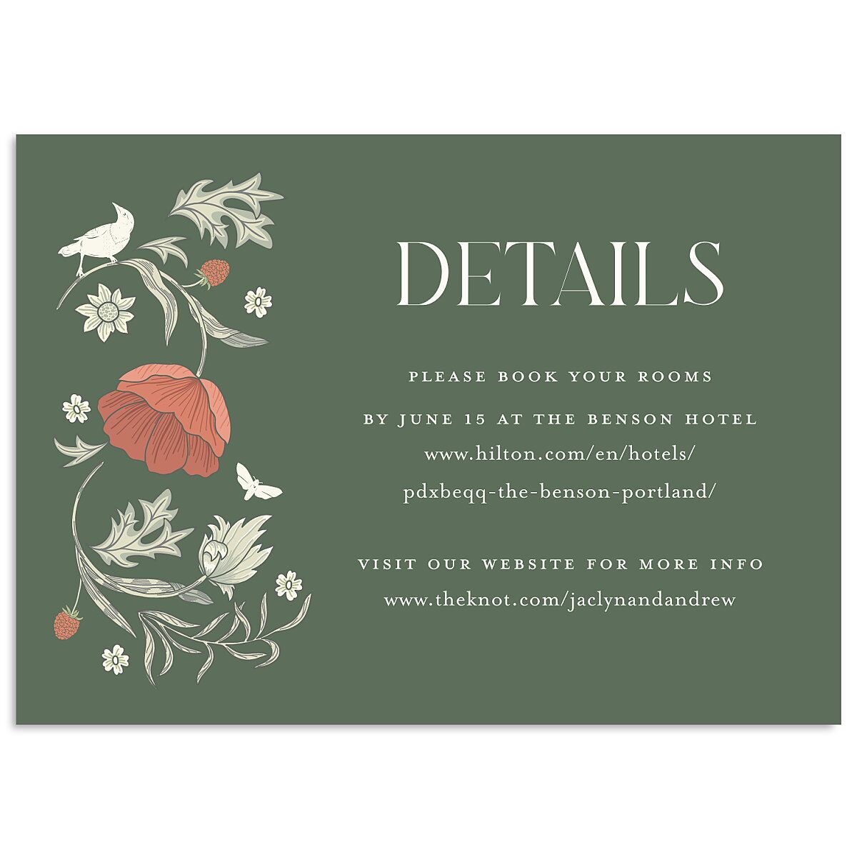 Crafted Garden Wedding Enclosure Cards
