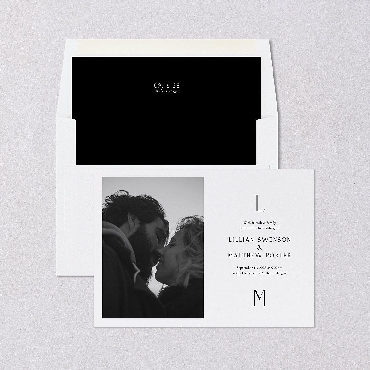 Editorial Monogram Envelope Liners Pure White Standard