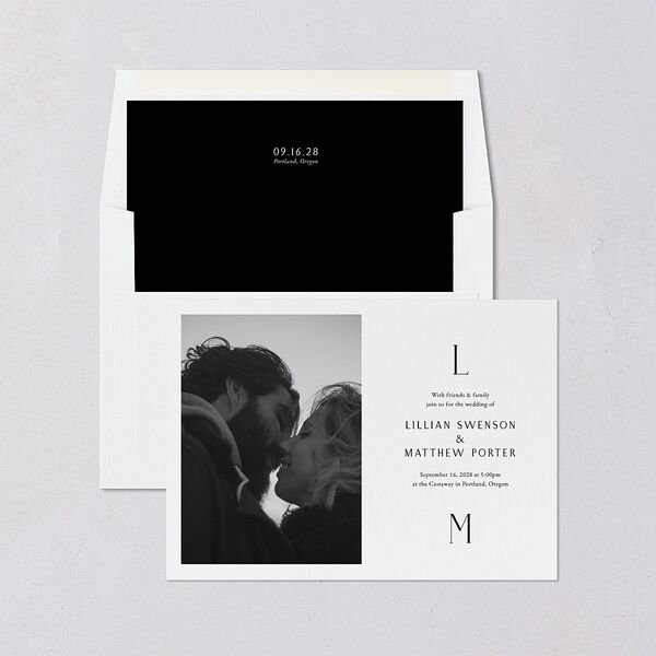 Editorial Monogram Envelope Liners Pure White Standard