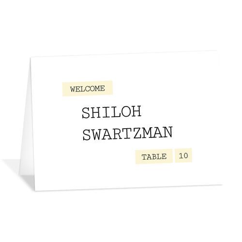 Editorial Label Maker Place Cards Daffodil Signature