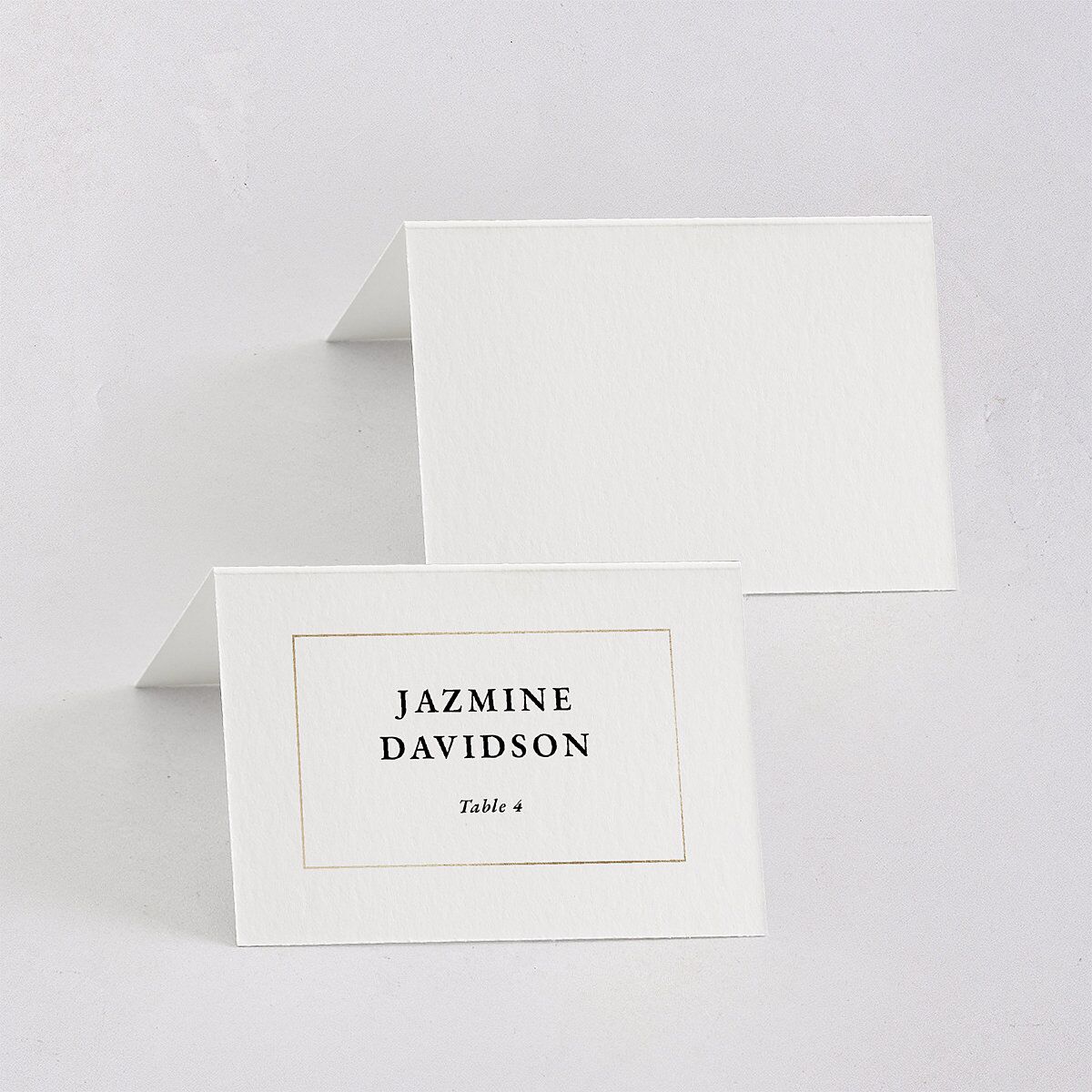 Gilded Wreath Place Cards Gold Pure White Signature