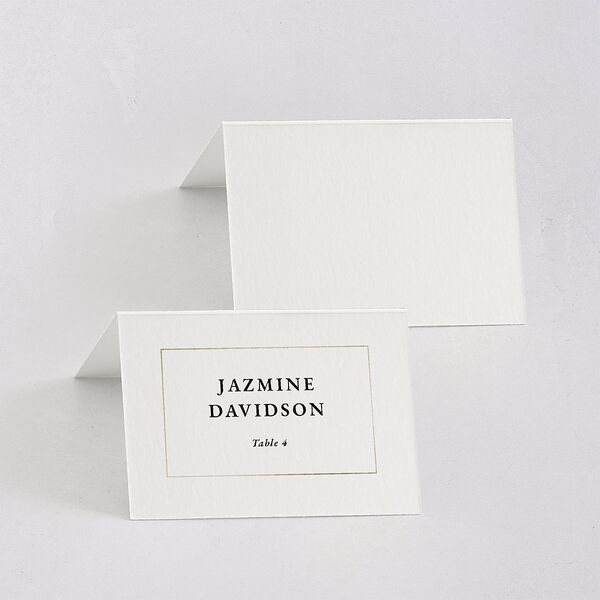Gilded Wreath Place Cards Gold Pure White Signature