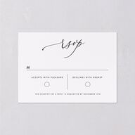 Blooming Botanical Wedding Response Cards Midnight Signature Standard