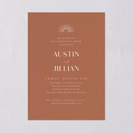 Modern Romantic Rehearsal Dinner Invitations Chestnut Signature Blank
