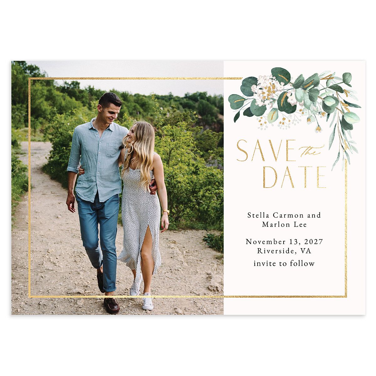 Timeless Hoop Save The Date Cards