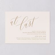 At Last Wedding Invitations Linen Signature Blank No Standard
