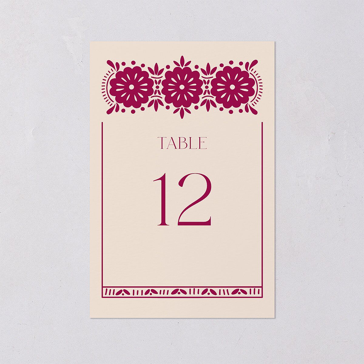 Hacienda Elegante Table Numbers Gold Raspberry Signature