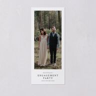 Captured Love Engagement Party Menus Pure White Signature