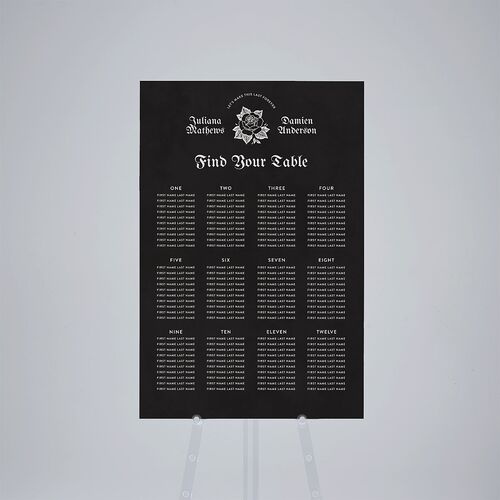 Moody Gothic Rose Standard Seating Chart Large Midnight Standard Outdoor Corrugated L Seating