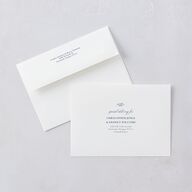 Elegant Photo Crest Wedding Invitations Sapphire Signature Blank No Standard
