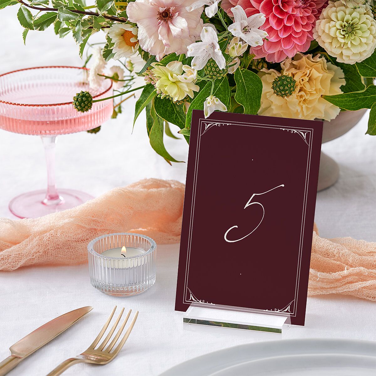 Vintage Gothic Table Numbers Licorice Signature