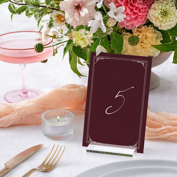 Vintage Gothic Table Numbers Licorice Signature