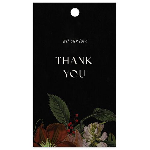 Gothic Floral Favor Gift Tags Copper Signature