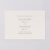 Baroque Border Save the Date Cards Gold Pure White Signature smooth Blank No