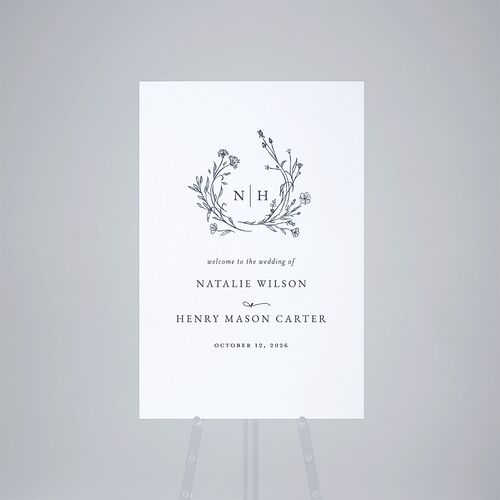 Natural Monogram Standard Welcome Sign Large Midnight Navy Standard Outdoor Corrugated L Welcome