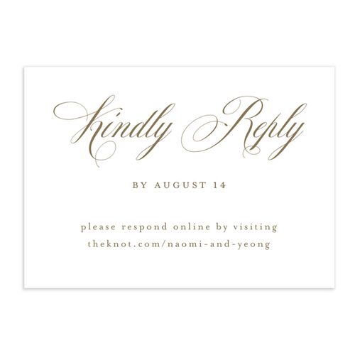 Vintage Florals URL RSVP Cards Sepia Signature Standard