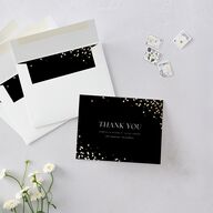 Confetti Glam Thank You Cards Gold Licorice