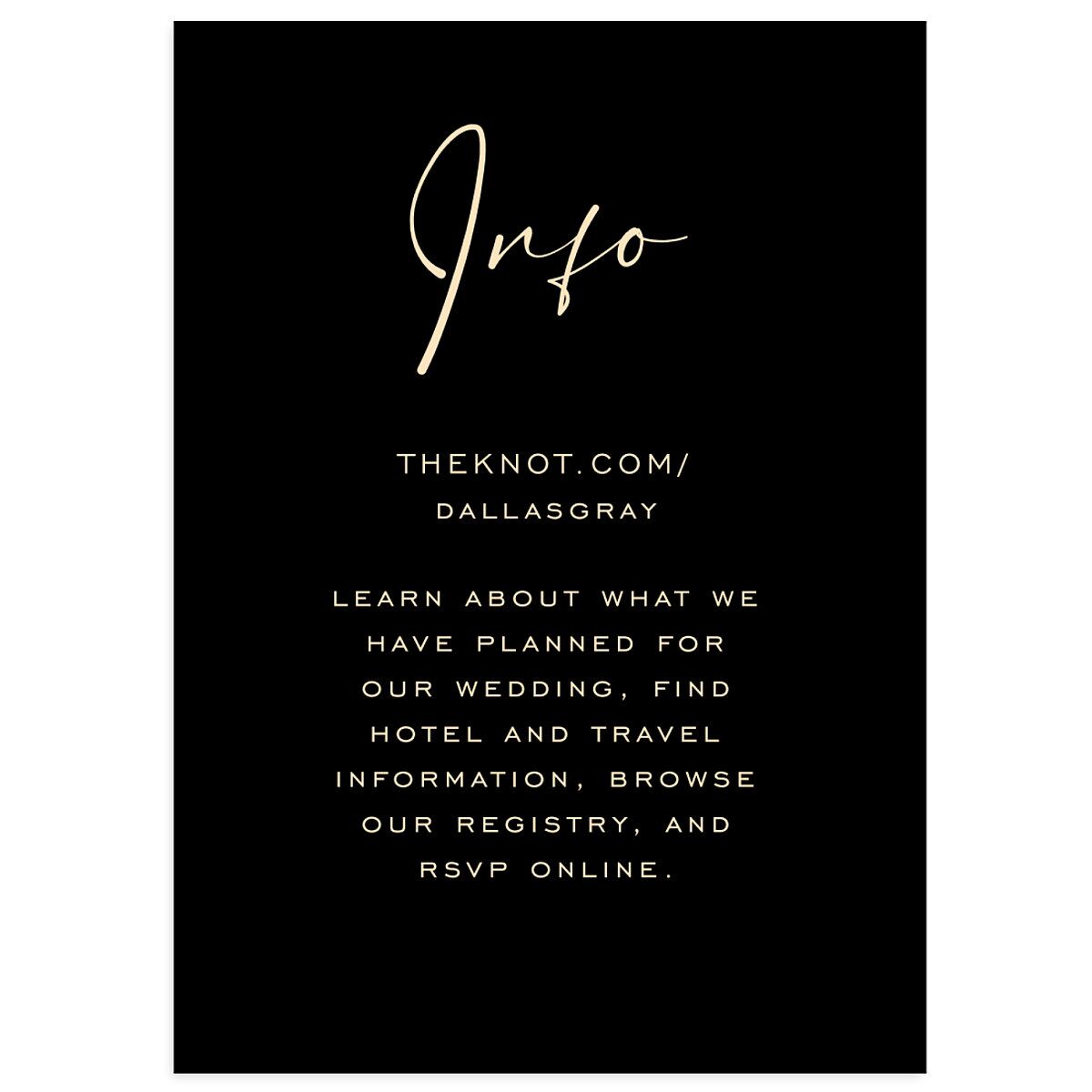 Simply Striking Wedding Enclosure Cards
