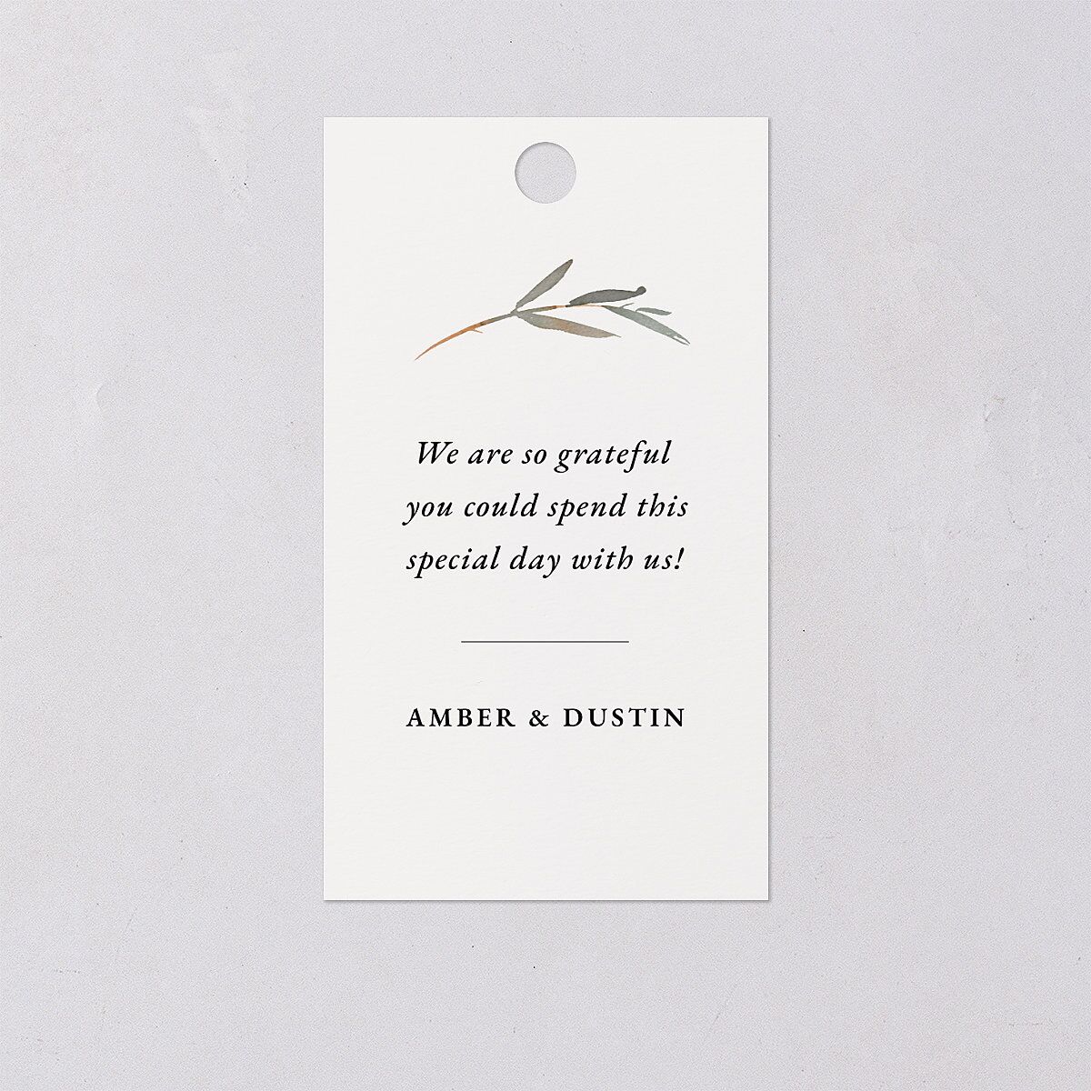 Neutral Greenery Favor Gift Tags Thyme Signature