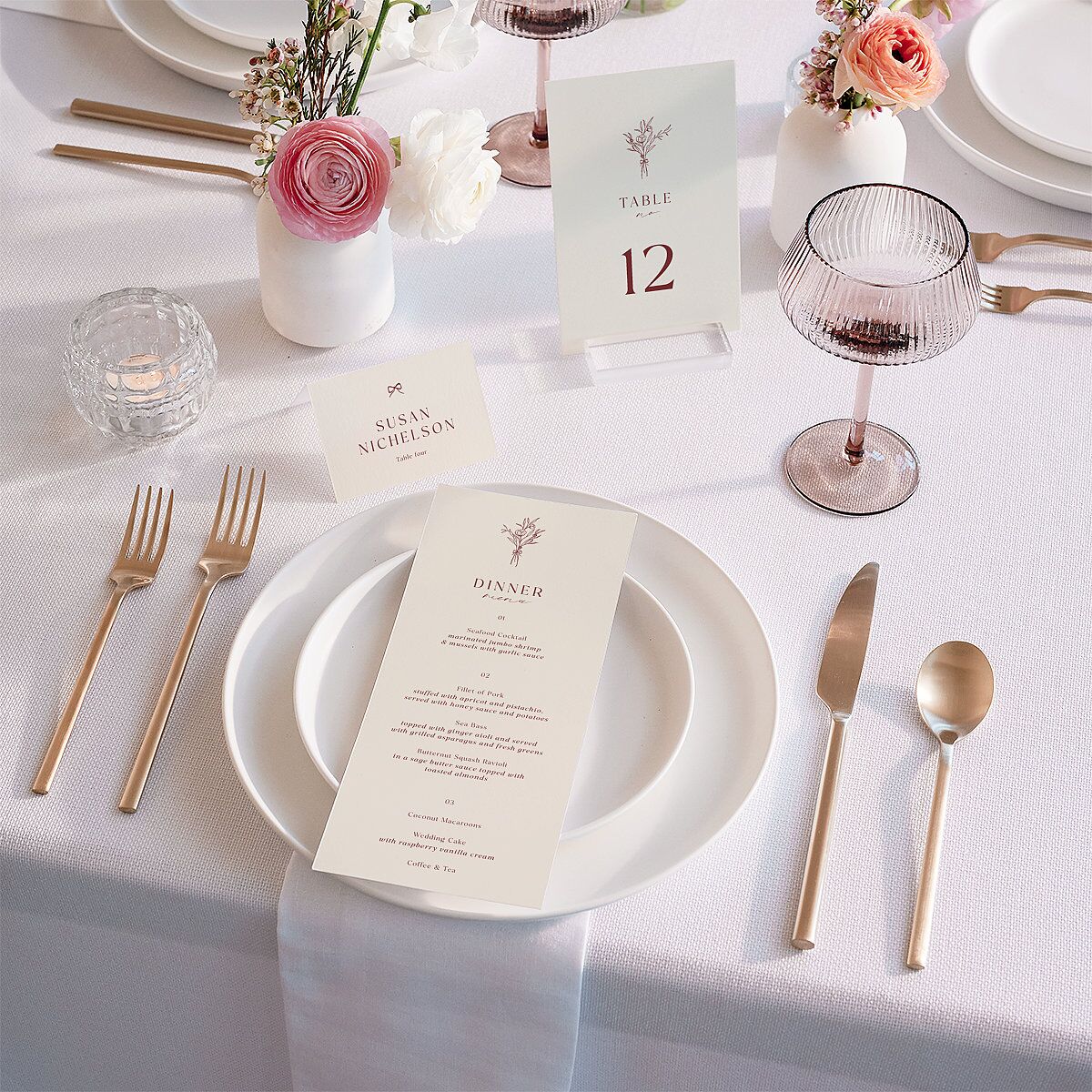 Simple Boho Flowers Table Numbers — view 4
