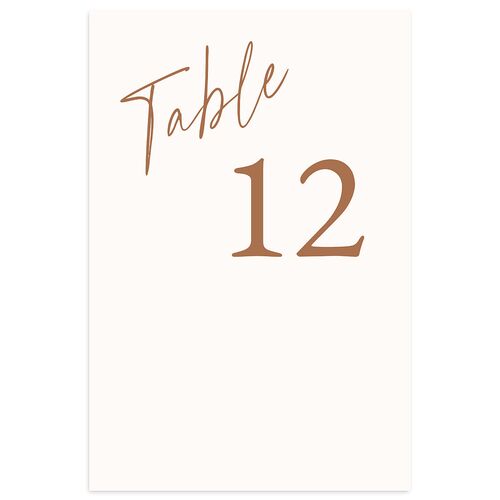 You Are Mine Table Numbers Copper Signature