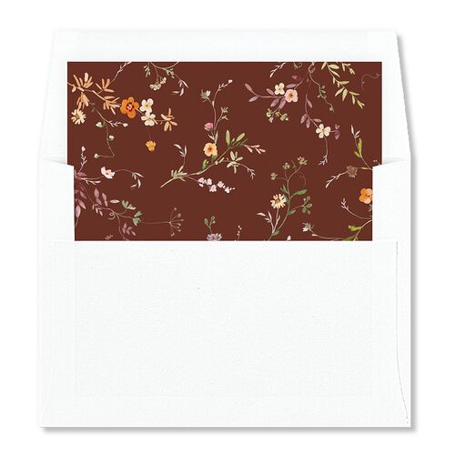 Dainty Wildflowers Envelope Liners Chestnut Standard