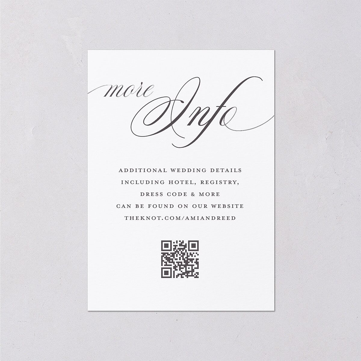 Grand Calligraphy Itinerary Cards Medieval Grey Signature Standard