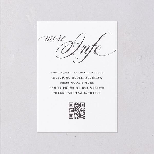 Grand Calligraphy Itinerary Cards Medieval Grey Signature Standard