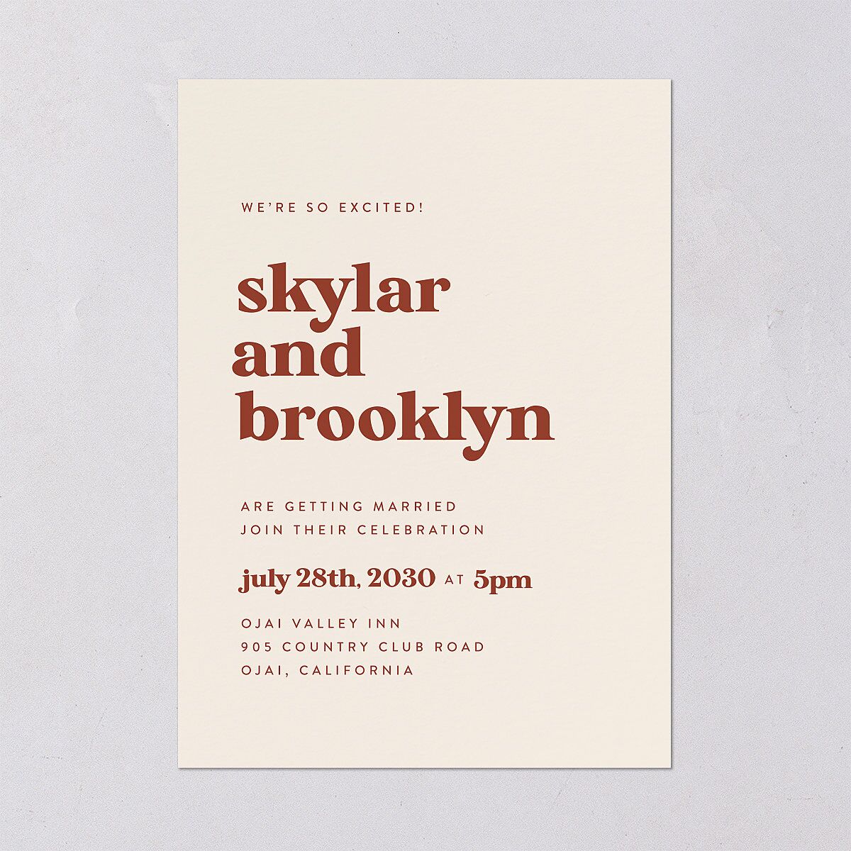 Modern Retro Wedding Invitations Pink Cotton Signature Blank No Standard