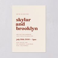 Modern Retro Wedding Invitations Pink Cotton Signature Blank No Standard