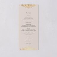 Indian Gilded Adornment Menus Gold Sand Signature